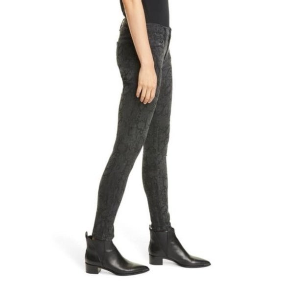 Frame Le Skinny de Jeanne Python Print Jeans Denim - Picture 4 of 5